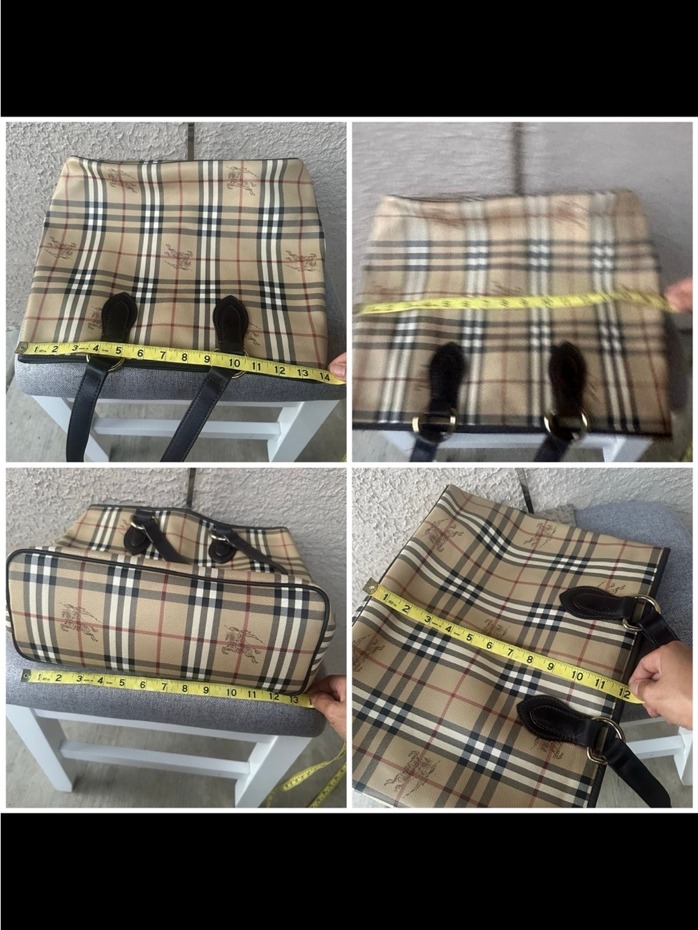 Burberry Black-Trim Beige Nova Check Tote - Large size - Picture 14 of 15